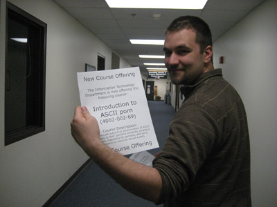Posting up the posters It was a blast putting them up